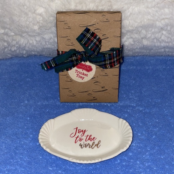 NWOT Mud Pie Trinket Tray.  Joy to the world. - Picture 2 of 5